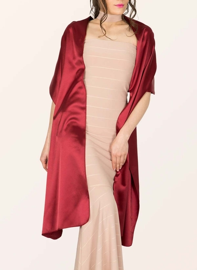 Open Front Satin Shawl