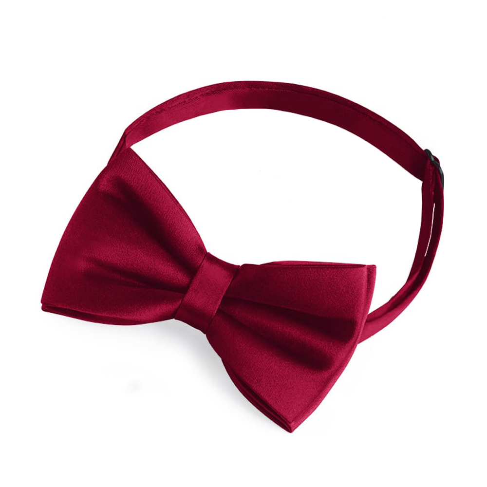 Classic Pre-Tied/Ready-Tie Charmeuse Plain Bow Ties