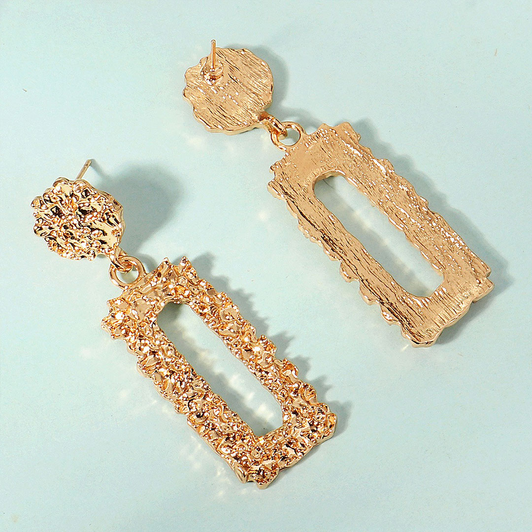 Irregular Geometric Alloy Drop Earrings