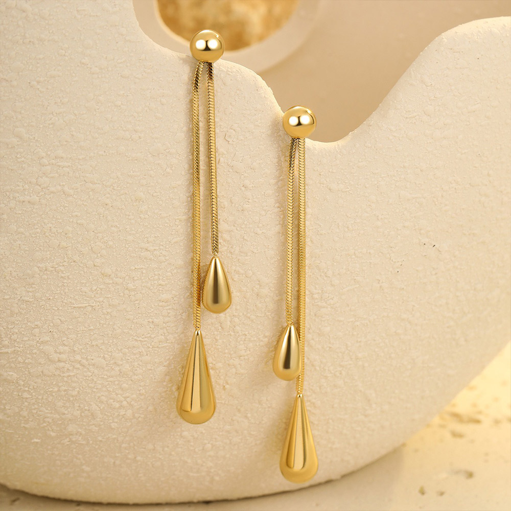 Stainless Steel Drop Earrings