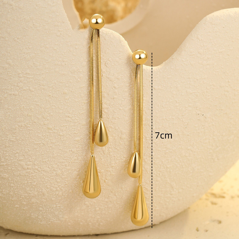 Stainless Steel Drop Earrings