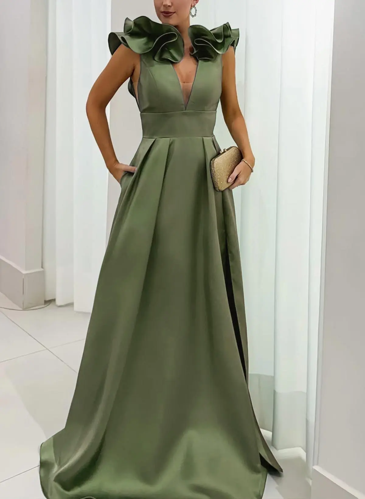evening dresses canada Valentina Red Maxi Women's Dress – Elegant Evening Gown Canada main image 1