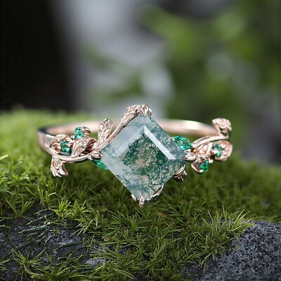 1CT Princess Cut Zircon Engagement Rings In Sterling Silver