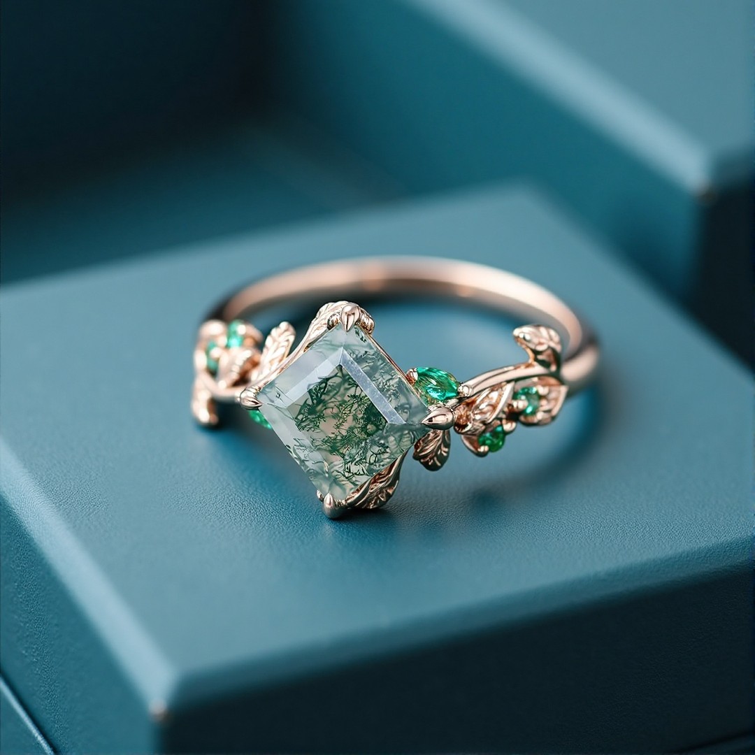 1CT Princess Cut Zircon Engagement Rings In Sterling Silver