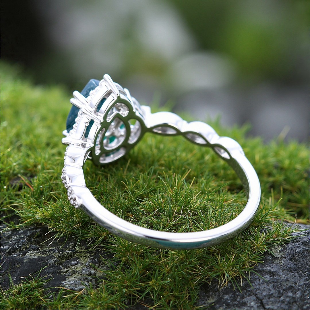 1CT Pear Cut Moissanite Wedding Bands In Sterling Silver