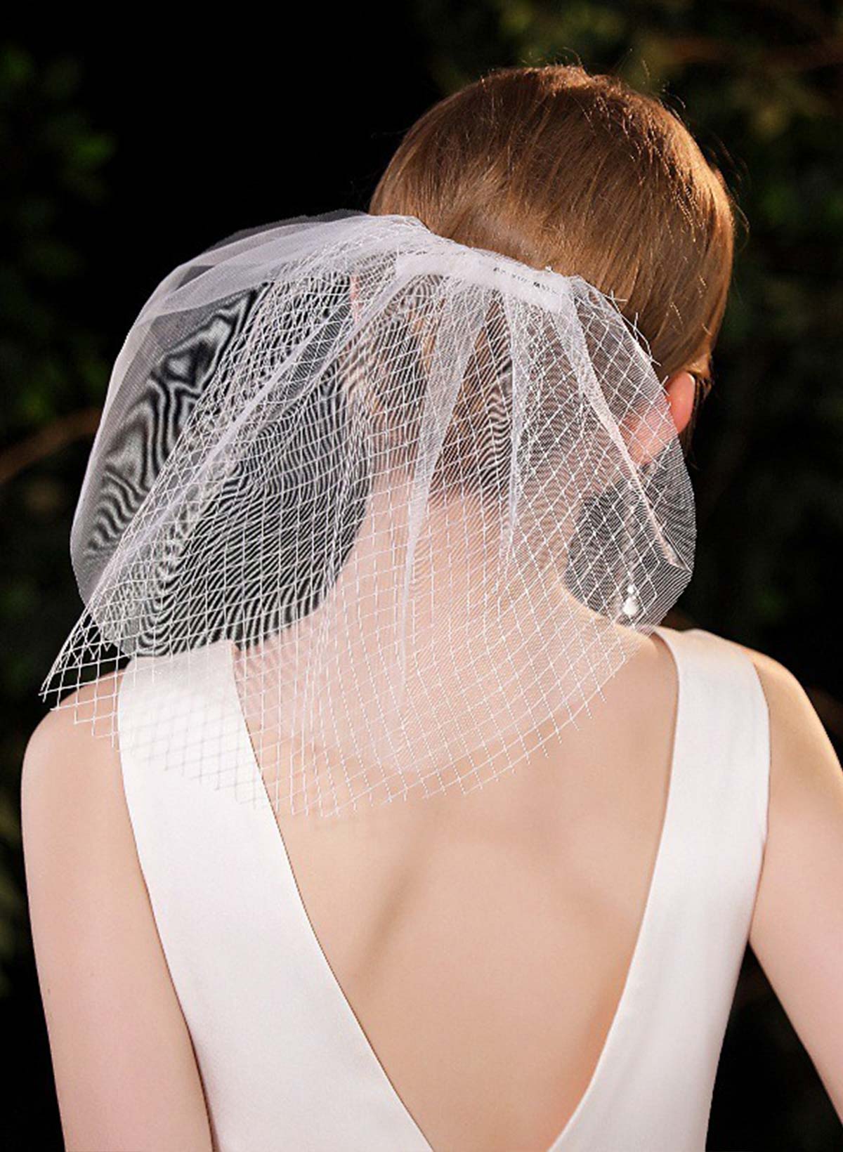 Simple Two-Tier Tulle Birdcage Veils