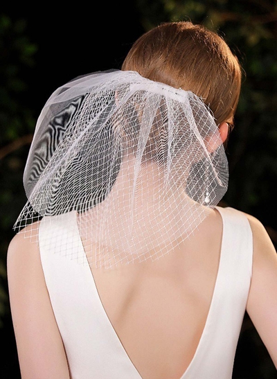 Simple Two-Tier Tulle Birdcage Veils