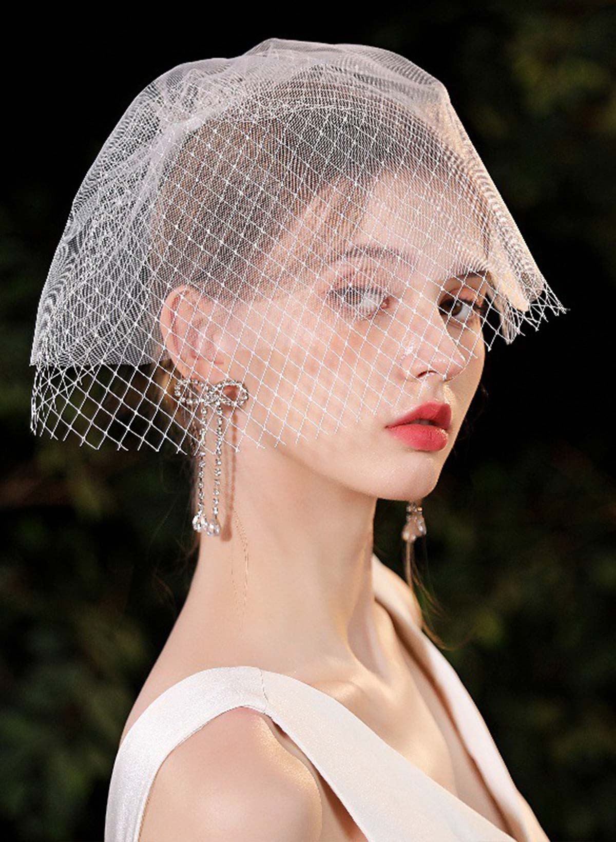 Simple Two-Tier Tulle Birdcage Veils