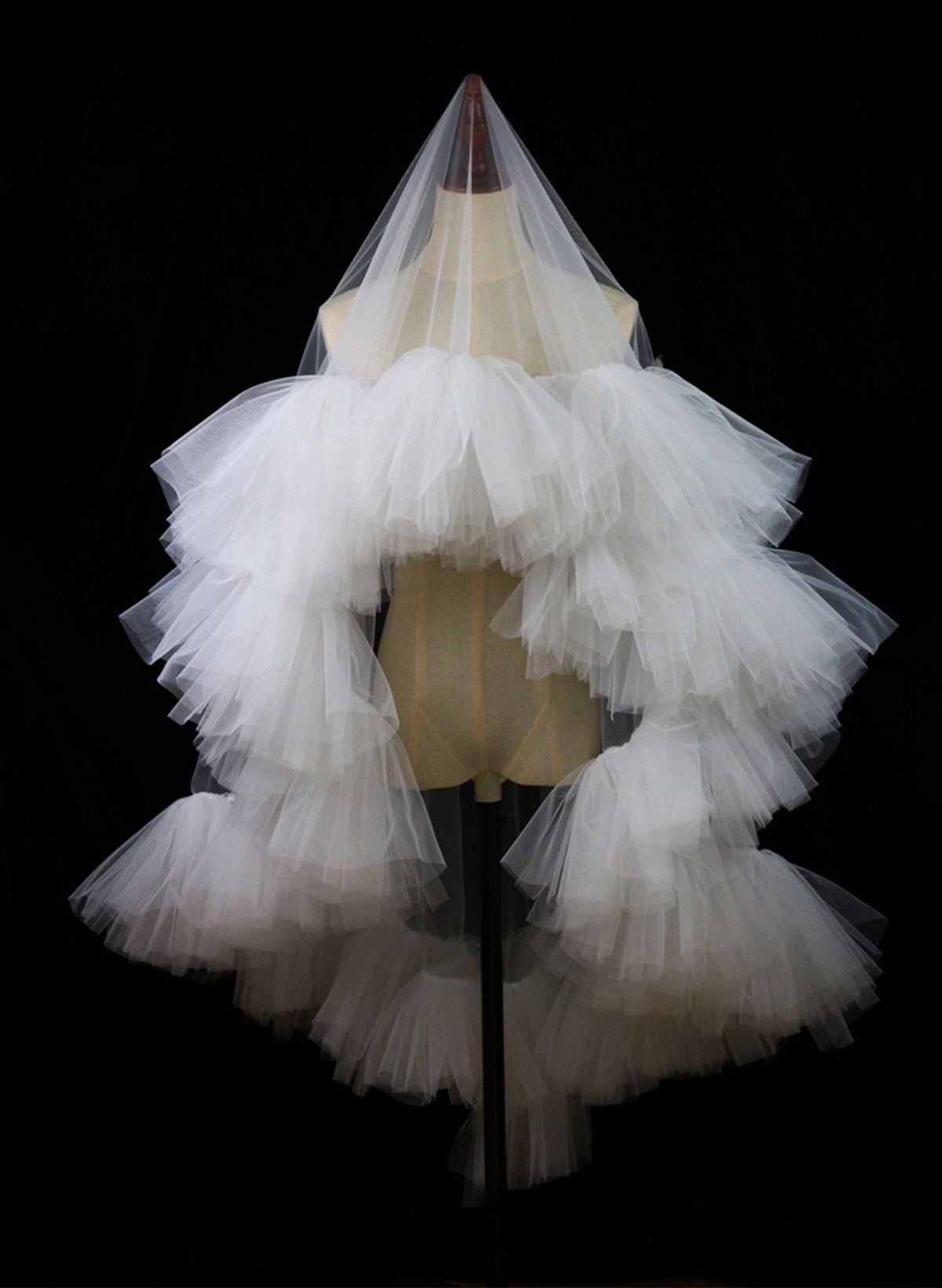 One-Tier Tulle Elbow Bridal Veils