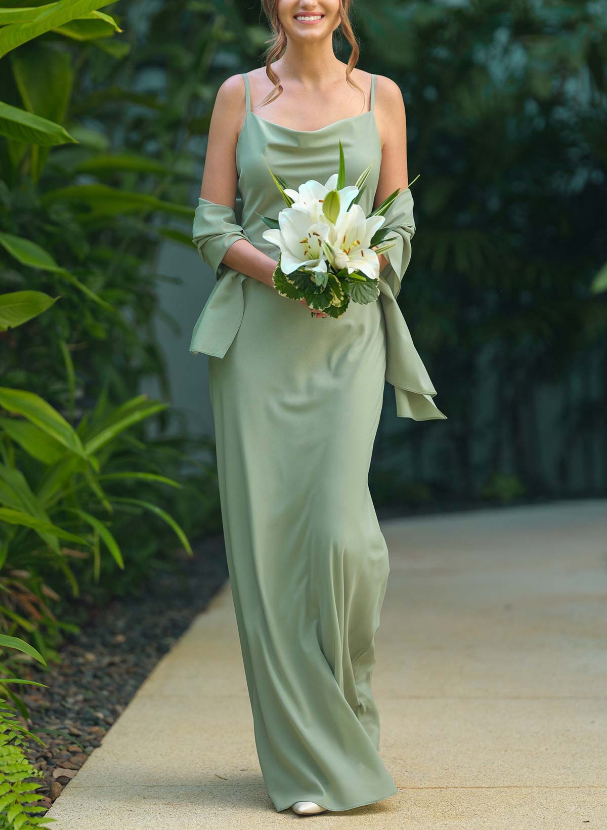 Open Front Chiffon Shawl