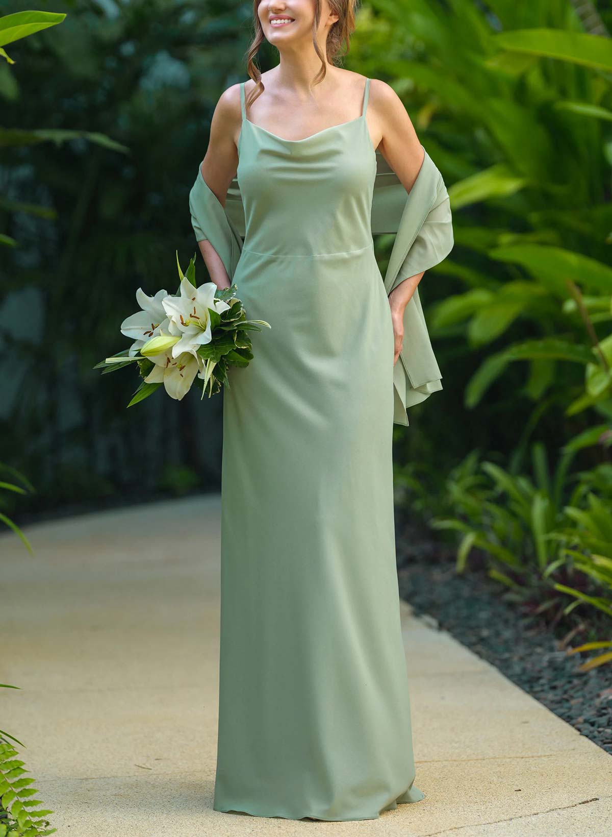 Open Front Chiffon Shawl