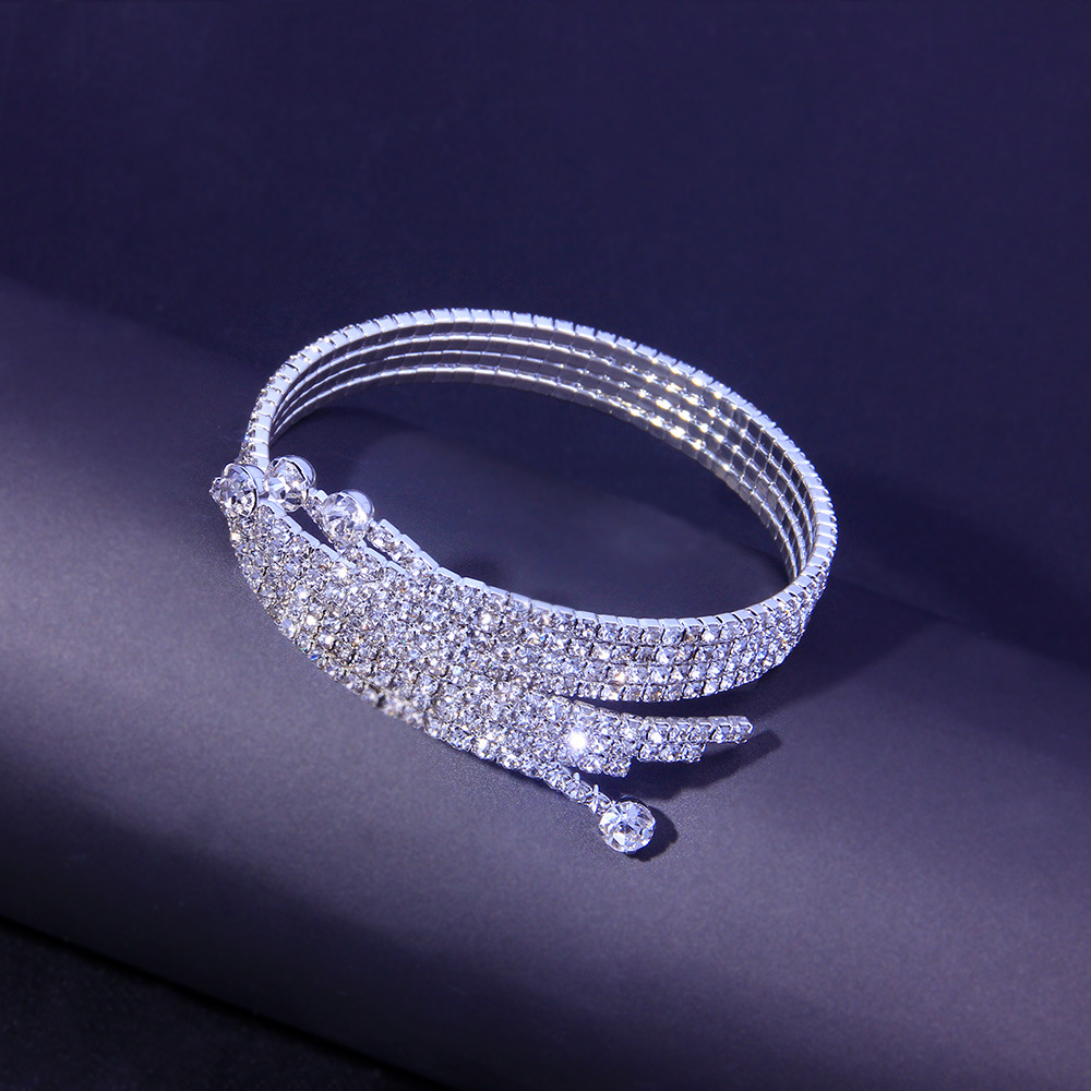 Rhinestone Diamonds Cuff Bracelet