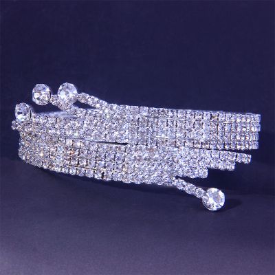 Rhinestone Diamonds Cuff Bracelet