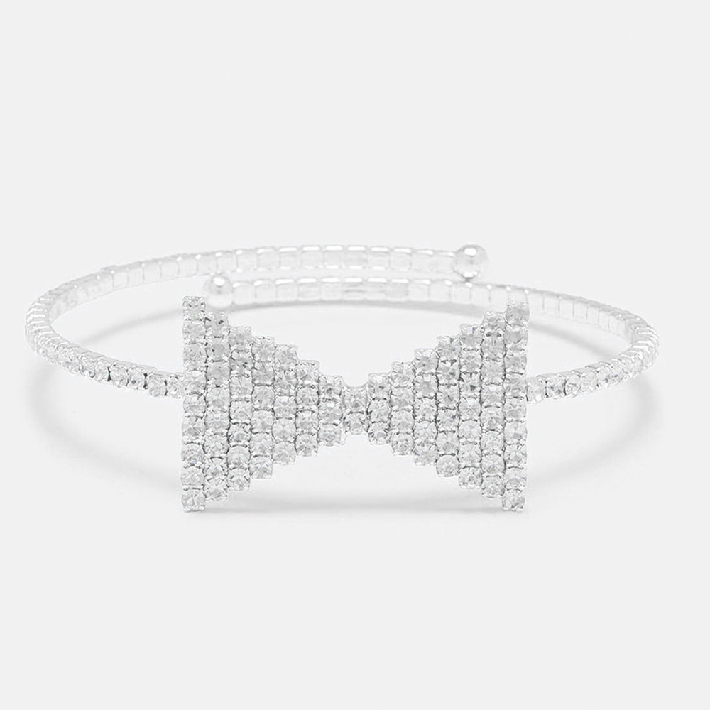 Bow Embellished Cuff Bracelet