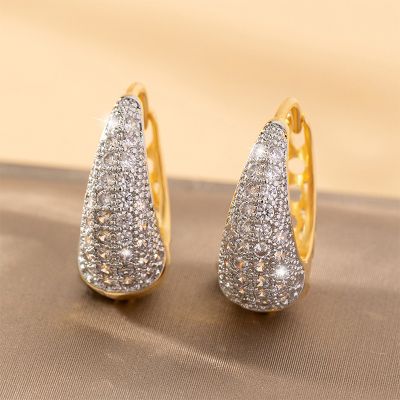 Zirconia Luxury Premium Hoop Earrings