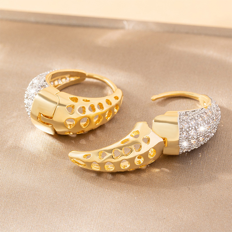 Zirconia Luxury Premium Hoop Earrings