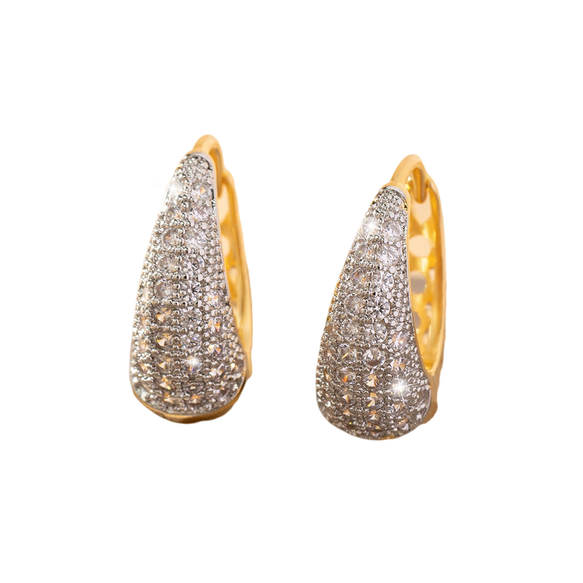 Zirconia Luxury Premium Hoop Earrings