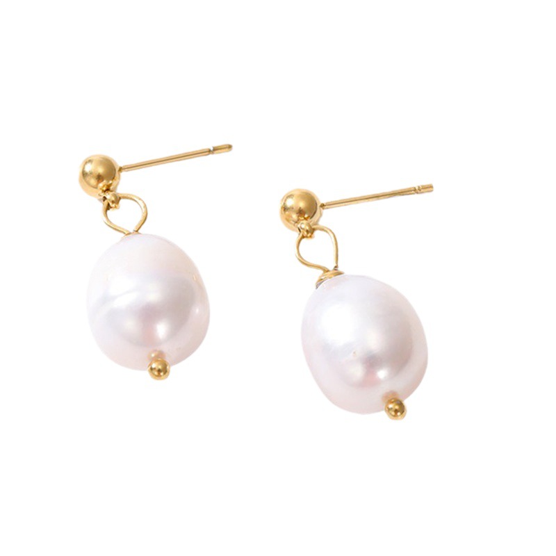 Vintage Light Water Pearl Earrings