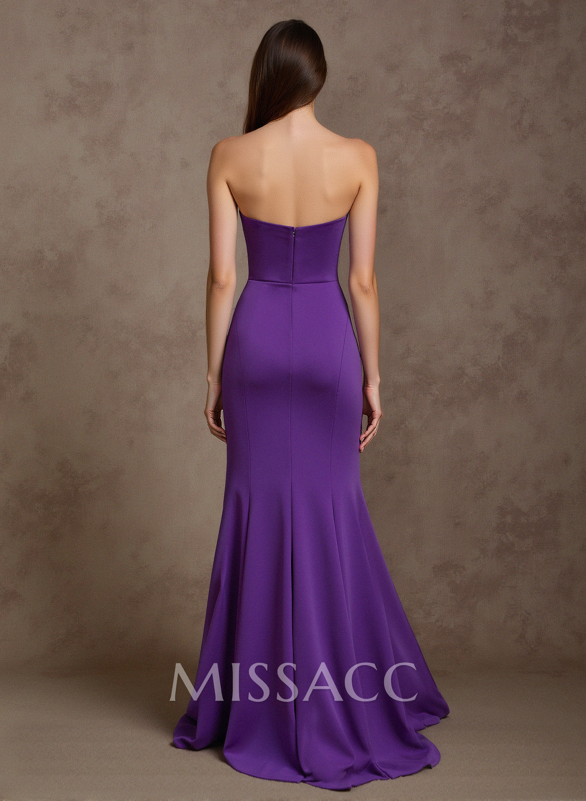 Elegant Cowl Neck Flower(s) Sweep Train Elastic Satin Evening Dresses