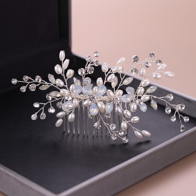 Pearl Rhinestone Hair Comb Bridal Headpiece