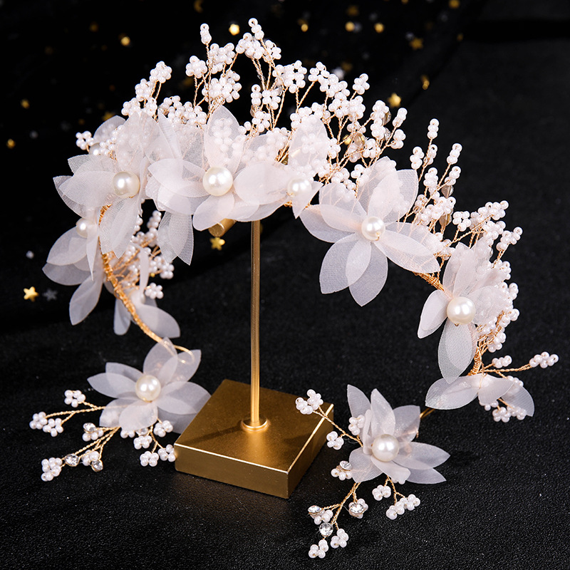 French Princess Flower Bridal Headdress