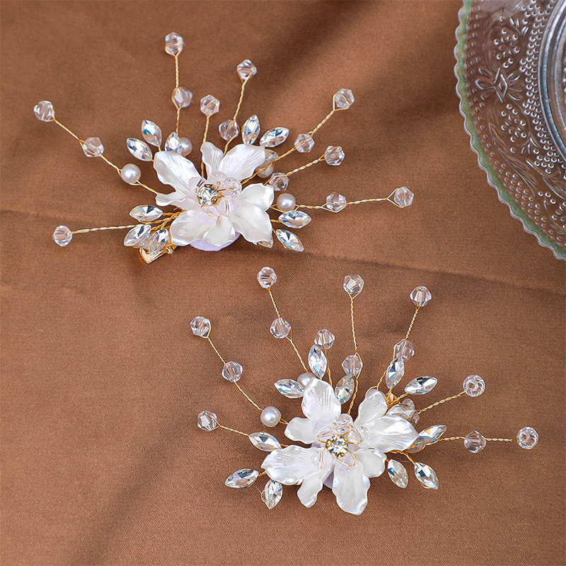 Simple Flower Hair Clips Bridal Headpieces