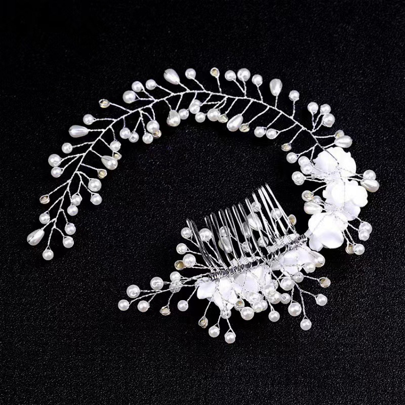 Rose Hair Comb Bridal Headpiece