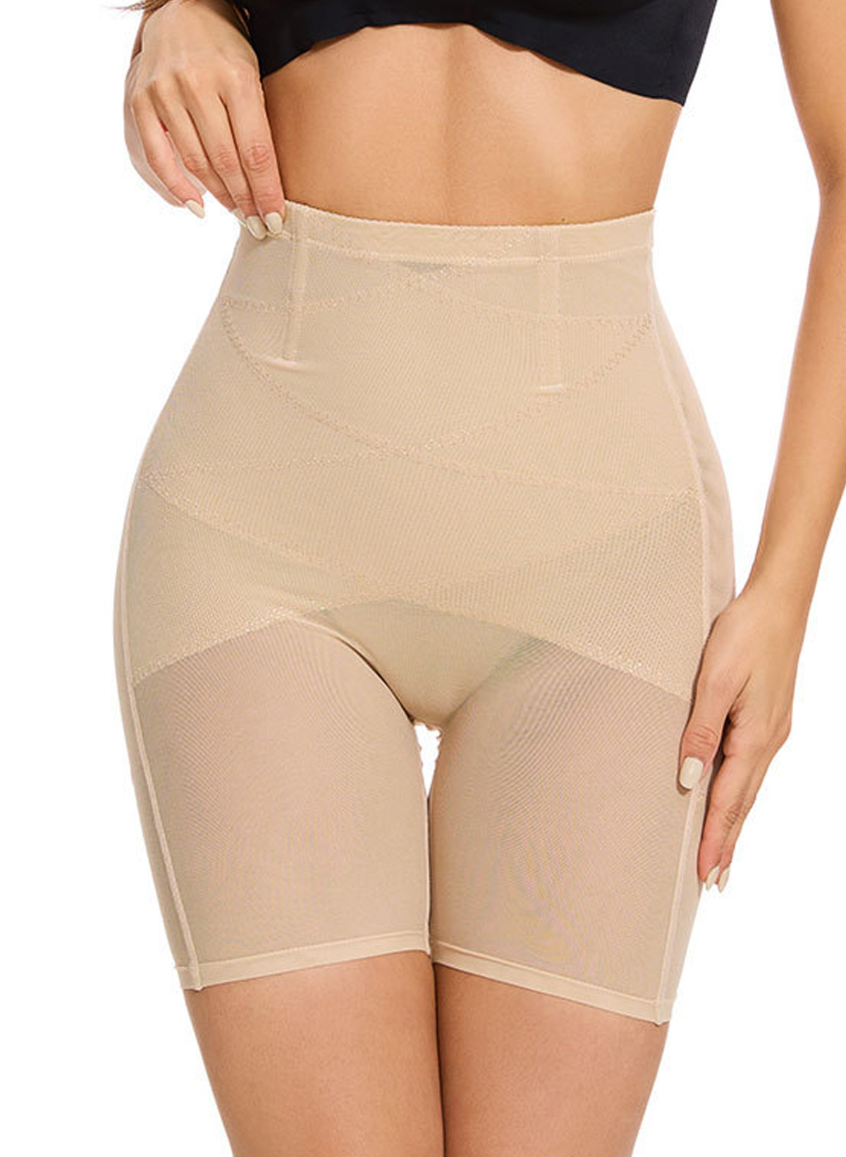 High Waist Butt Lift Elastic Fit Chinlon Shapewear