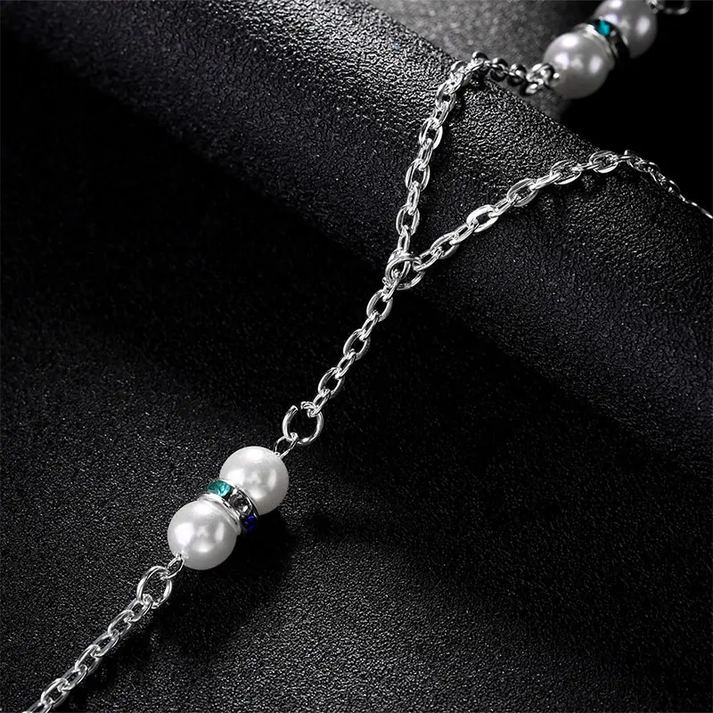 Pearl Long Back Chain Bridal Necklace - Missacc UK