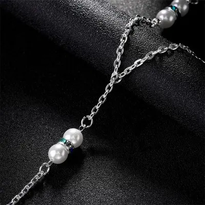 Pearl Long Back Chain Bridal Necklace
