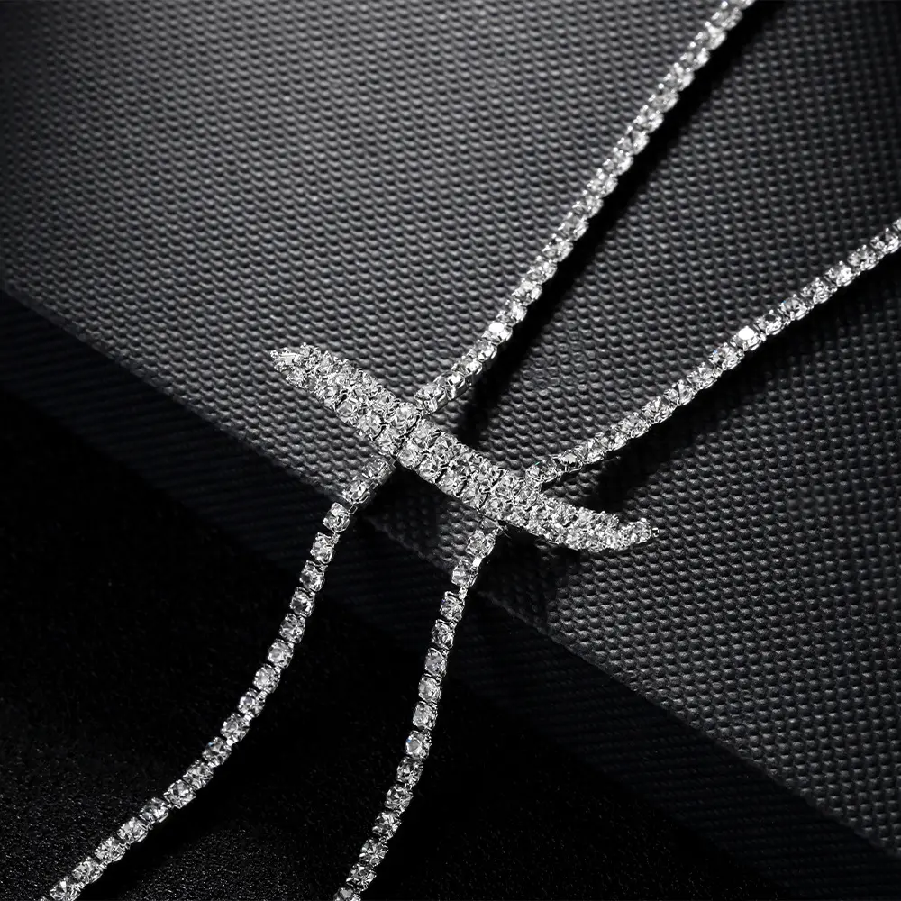 Long Sexy Rhinestone Back Chain - Missacc