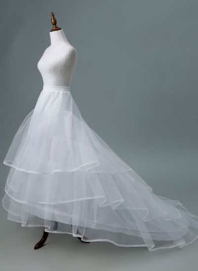 Party/Wedding Chapel Train Slip 4 Tier Floor-Length Petticoats