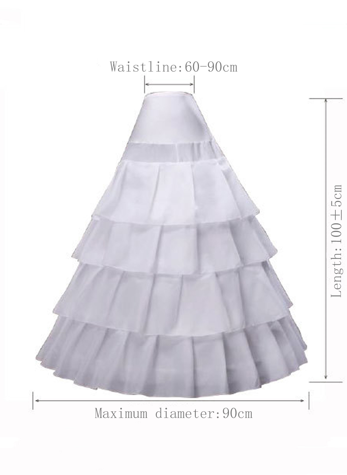 A-Line/Princess Slip 4 Tier Floor-Length Petticoats For Party/Wedding