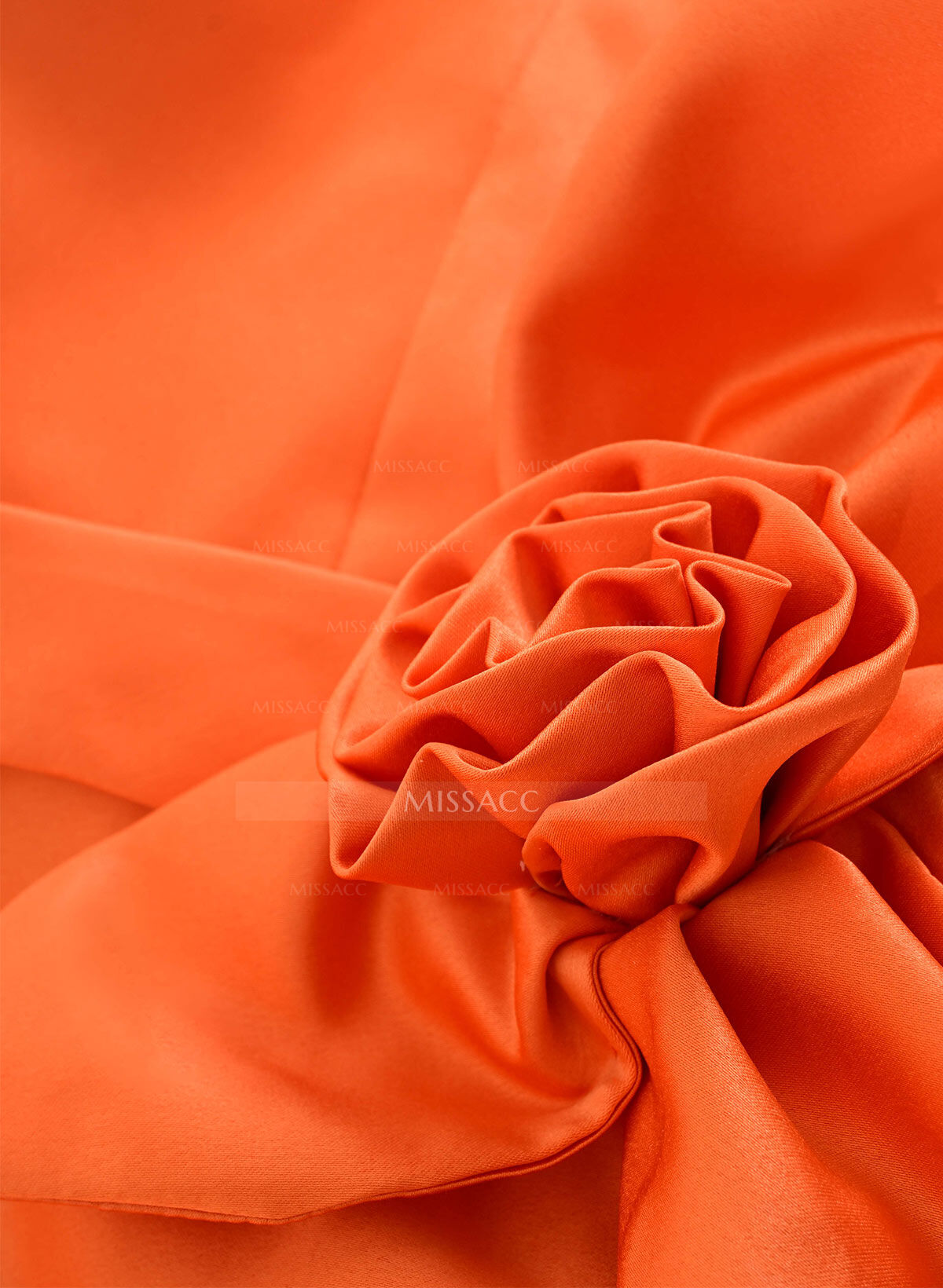 Classic V-Neck Short Sleeves Flower(s) A-Line Ankle-Length Satin Bridesmaid Dresses With Pockets