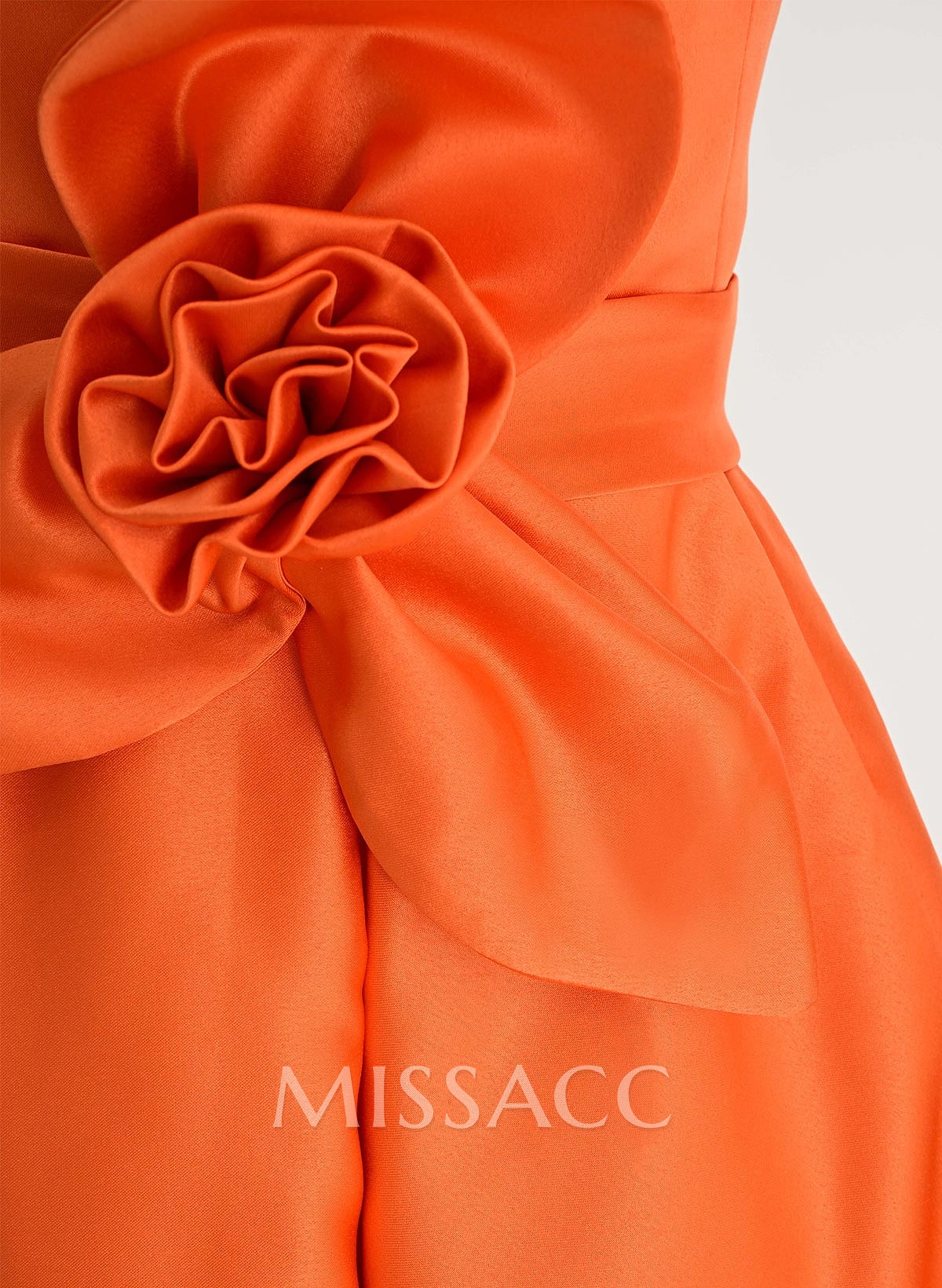 Classic V-Neck Short Sleeves Flower(s) A-Line Ankle-Length Satin Bridesmaid Dresses With Pockets Classic V-Neck Short Sleeves Flower(s) A-Line Ankle-Length Satin Bridesmaid Dresses With Pockets