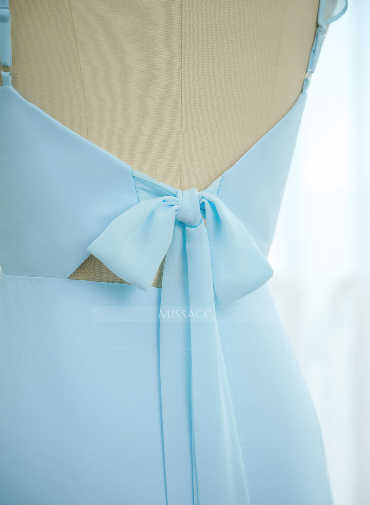 Elegant Square Neckline A-Line Floor-Length Chiffon Bridesmaid Dresses