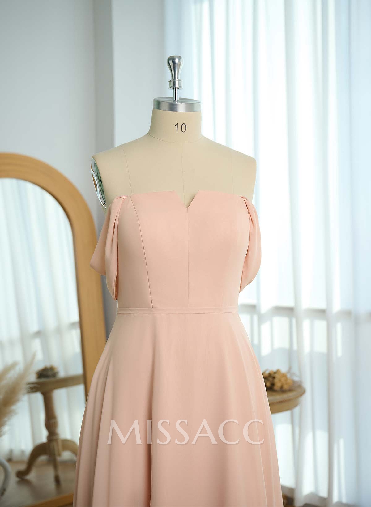 Elegant Square Neckline A-Line Floor-Length Chiffon Bridesmaid Dresses Elegant Square Neckline A-Line Floor-Length Chiffon Bridesmaid Dresses
