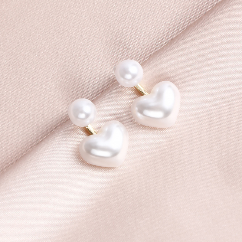 Sweet Heart Faux Pearl Earrings