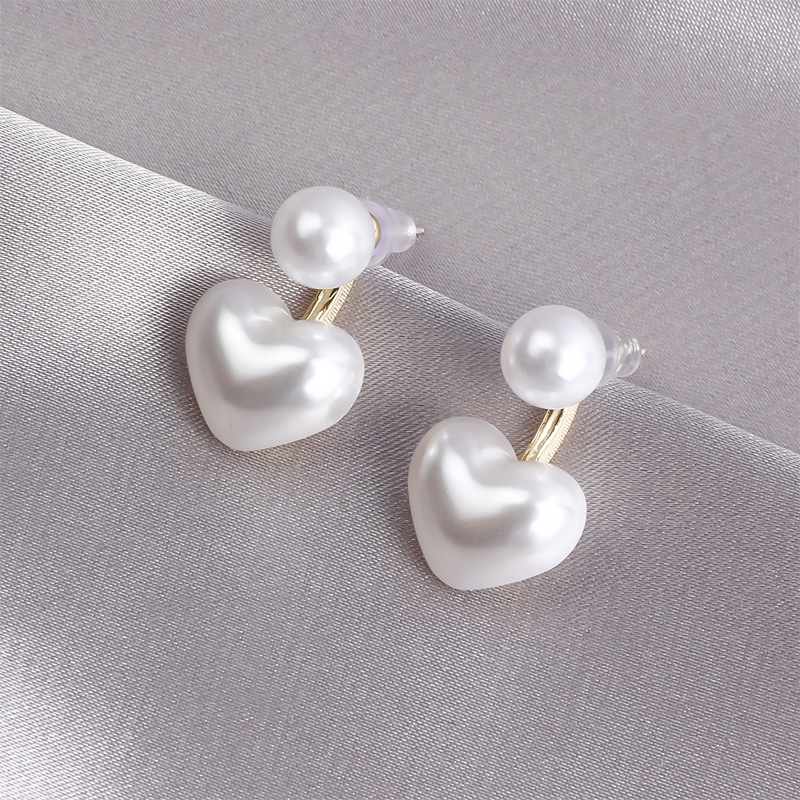 Sweet Heart Faux Pearl Earrings