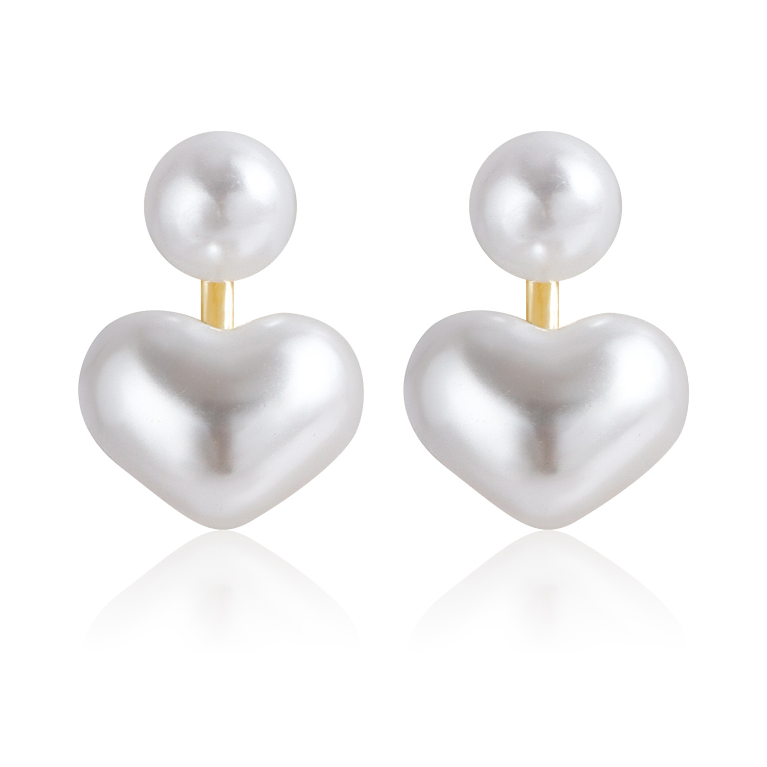 Sweet Heart Faux Pearl Earrings