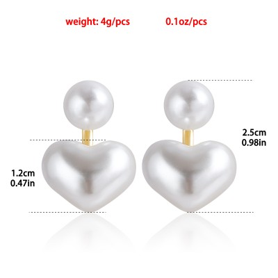 Sweet Heart Faux Pearl Earrings