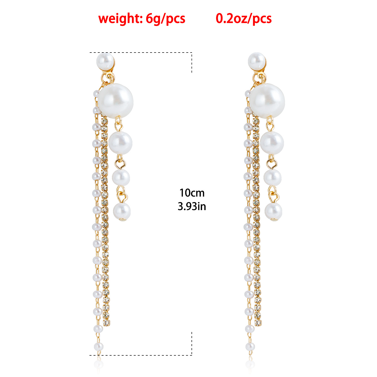 Tassel Light Luxury Faux Pearl Earrings