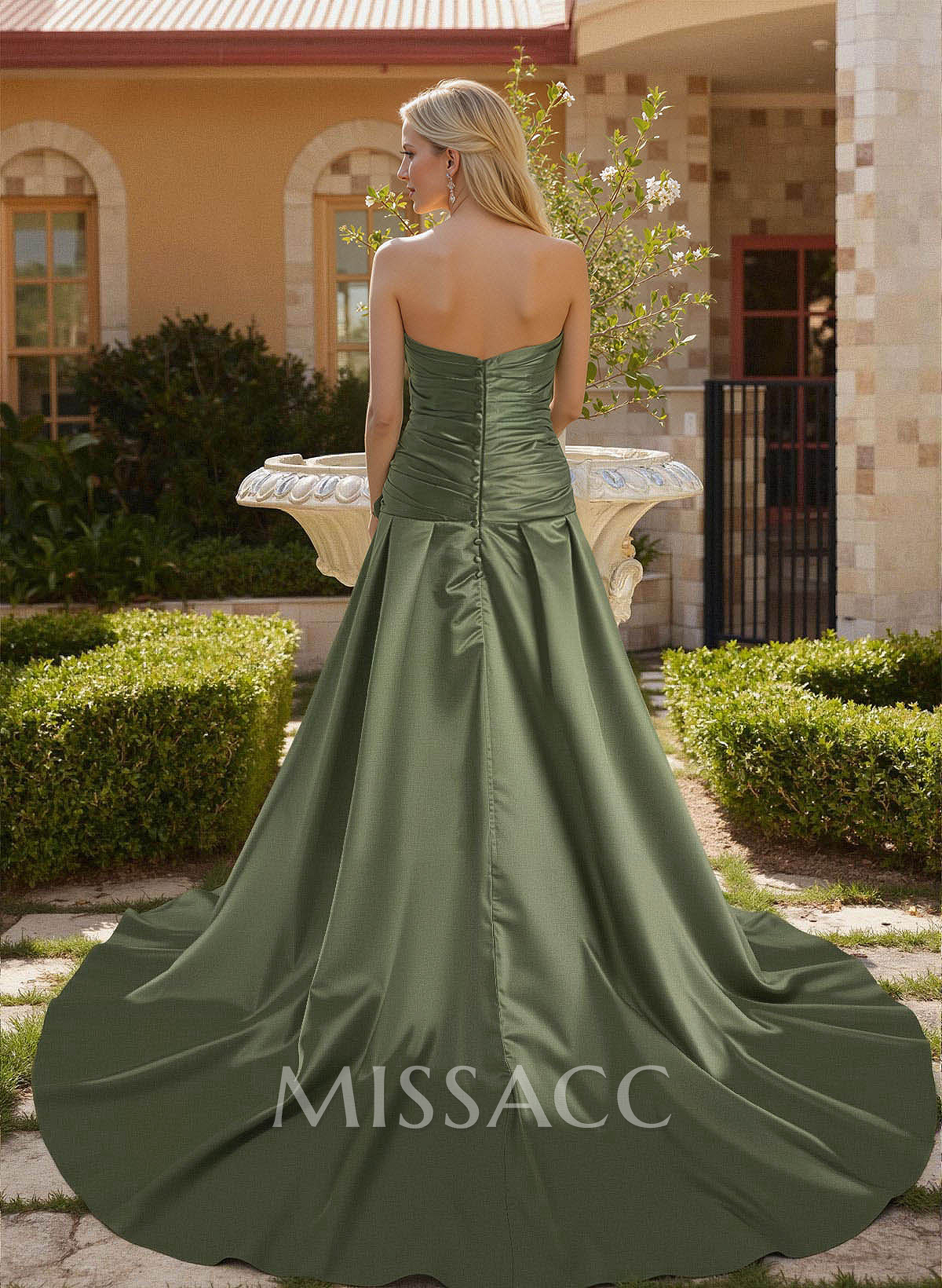 Elegant Cowl Neck Pleated High Split A-Line Sweep Train Satin Mother Of The Bride Dresses Elegant Cowl Neck Pleated High Split A-Line Sweep Train Satin Mother Of The Bride Dresses