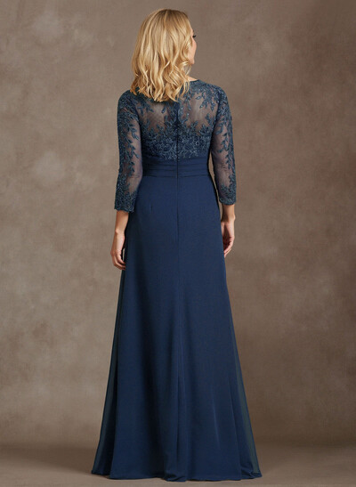 Elegant V-Neck Lace/Chiffon Mother Of The Bride Dresses With Appliques Lace