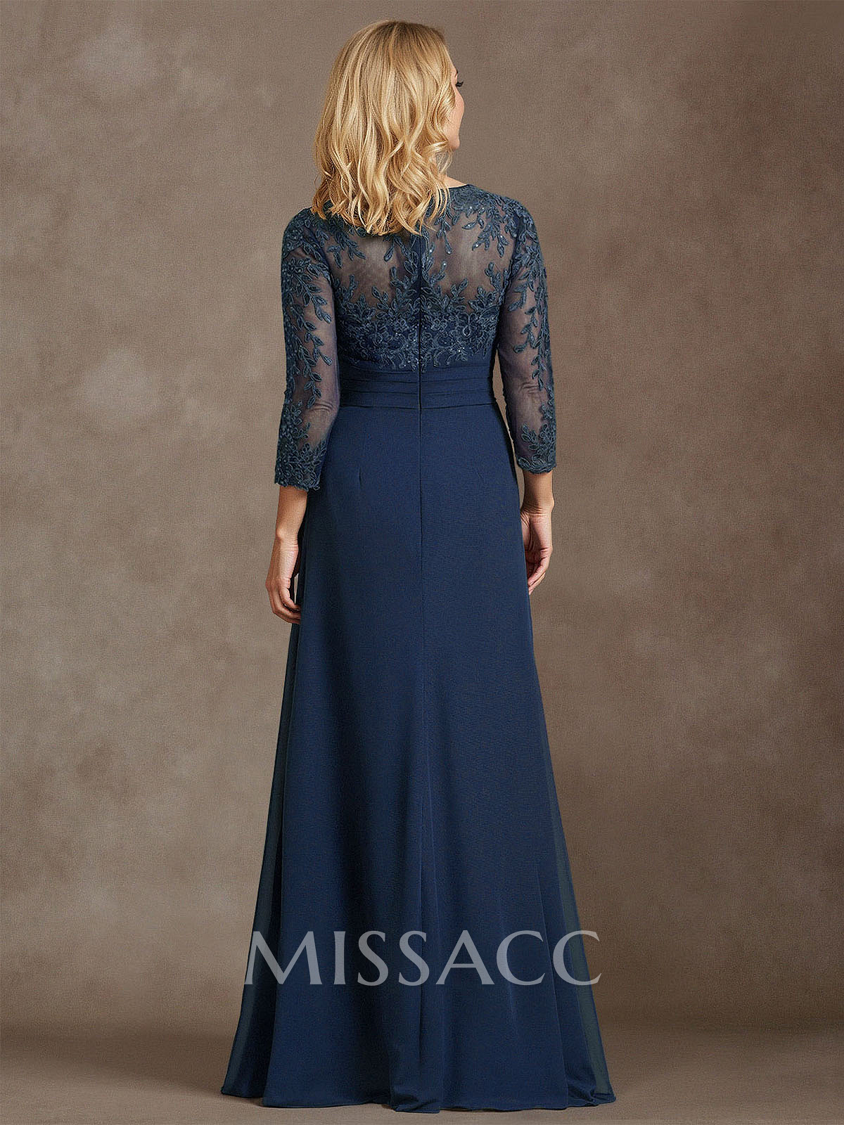 Elegant V-Neck Lace/Chiffon Mother Of The Bride Dresses With Appliques Lace Elegant V-Neck Lace/Chiffon Mother Of The Bride Dresses With Appliques Lace