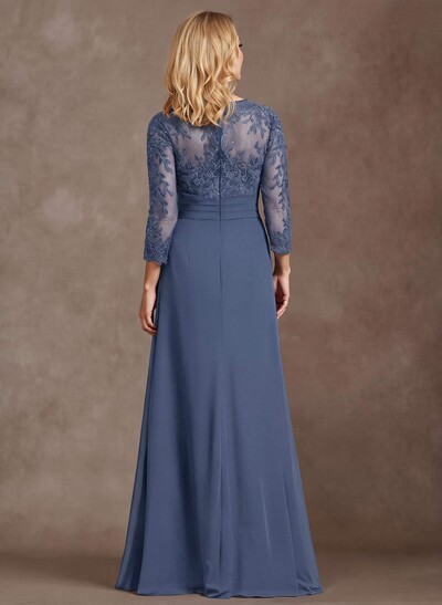 Elegant V-Neck Lace/Chiffon Mother Of The Bride Dresses With Appliques Lace