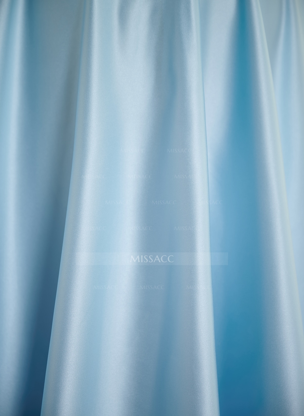 Classic Scoop Neck A-Line Floor-Length Satin Bridesmaid Dresses