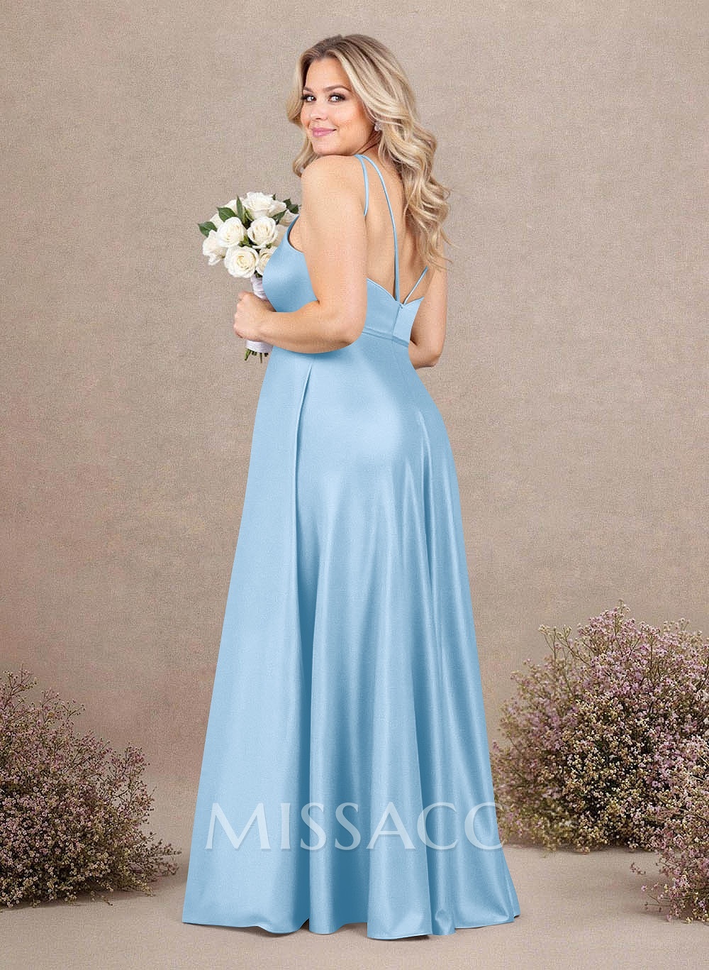 Classic Scoop Neck A-Line Floor-Length Satin Bridesmaid Dresses Classic Scoop Neck A-Line Floor-Length Satin Bridesmaid Dresses