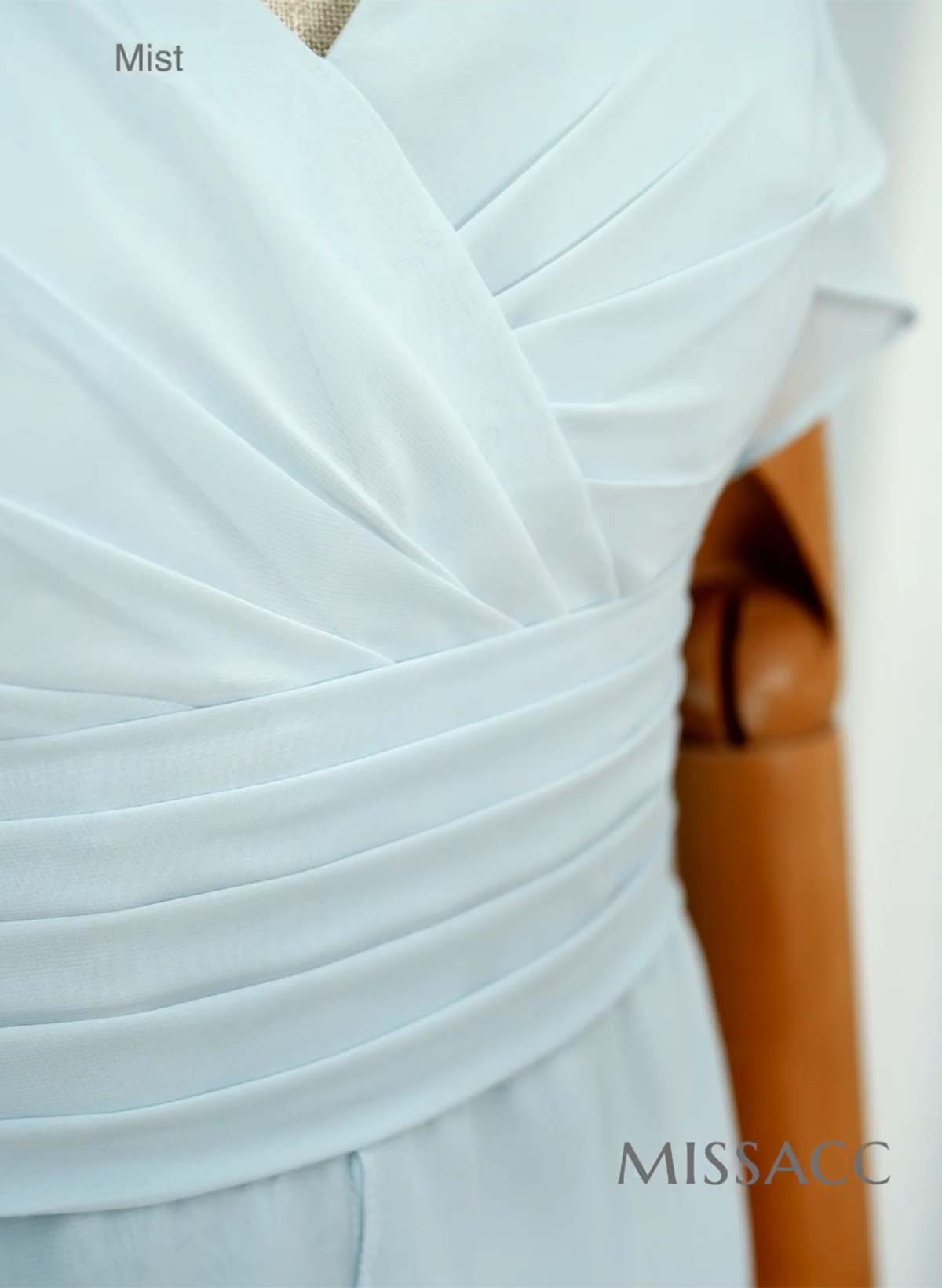 Elegant V-Neck Overskirt Floor-Length Chiffon Bridesmaid Jumpsuit/Pantsuit