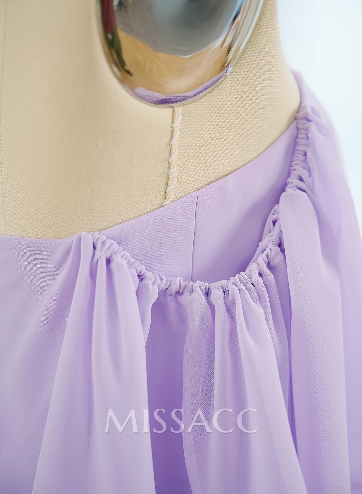 Sweet & Flow Off Shoulder Floor-Length Chiffon Bridesmaid With Ruffle
